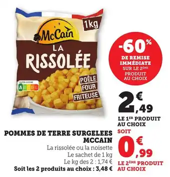 Bi1 Pommes de terre surgelees mccain offre