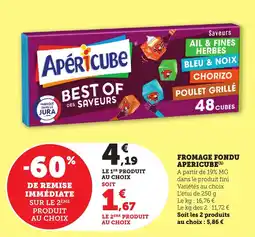 Bi1 Fromage fondu apericube offre