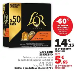 Bi1 Cafe l'or espresso offre