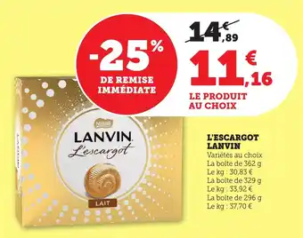 Bi1 L'escargot lanvin offre