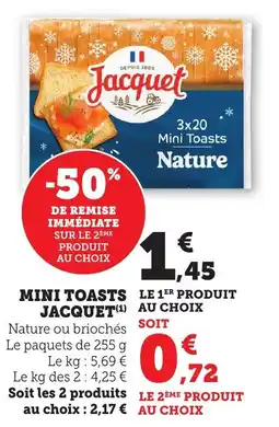 Bi1 Mini toasts jacquet offre