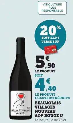 Bi1 Beaujolais villages nouveau aop rouge u offre