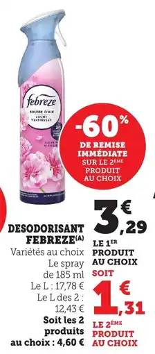 Bi1 Desodorisant febreze offre