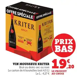 Bi1 Vin mousseux kriter offre