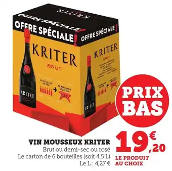 Bi1 Vin mousseux kriter offre