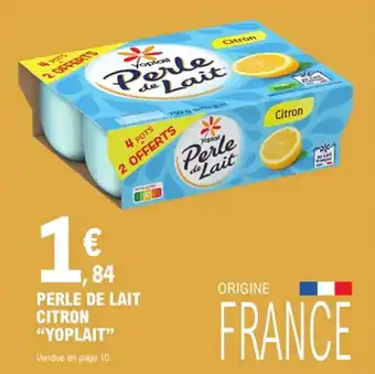 E.Leclerc Perle de lait citron yoplait offre