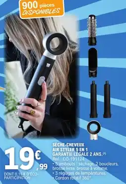 E.Leclerc Sèche-cheveux air styler 5 en 1 garantie legale 2 ans offre