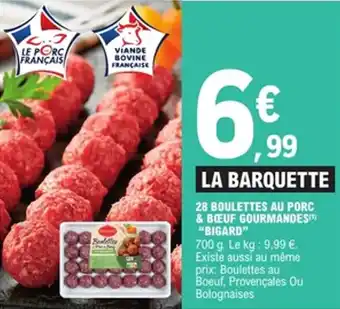 E.Leclerc 28 boulettes au porc & bœuf gourmandes bigard offre