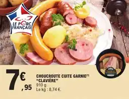E.Leclerc Choucroute cuite garnie clavière offre