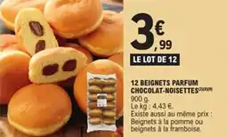 E.Leclerc 12 beignets parfum chocolat-noisettes offre