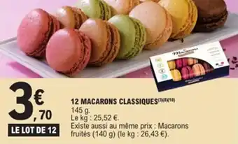 E.Leclerc 12 macarons classiques offre