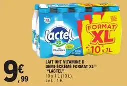 E.Leclerc Lait uht vitamine d demi-écrémé format xl lactel offre