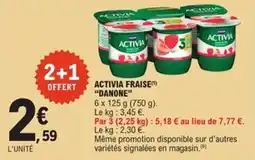 E.Leclerc Activia fraise danone offre