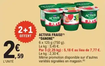 E.Leclerc Activia fraise danone offre