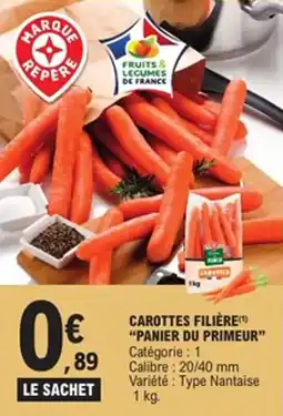 E.Leclerc Carottes filière panier du primeur offre