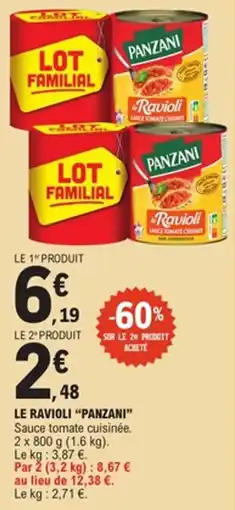 E.Leclerc Le ravioli panzani offre