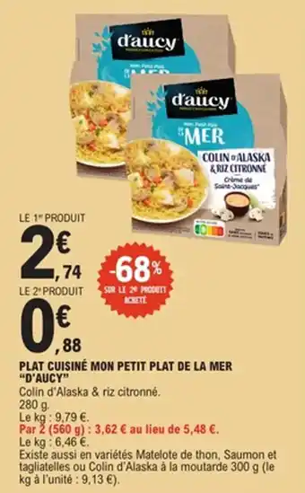 E.Leclerc Plat cuisine mon petit plat de la mer d'aucy offre