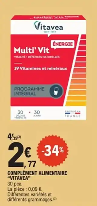 E.Leclerc Complément alimentaire vitavea offre