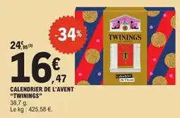 E.Leclerc Calendrier de l'avent twinings offre
