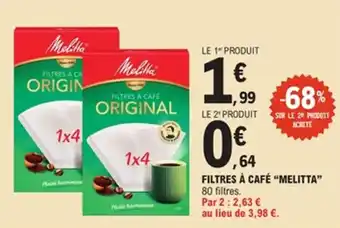 E.Leclerc Filtres à café melitta offre