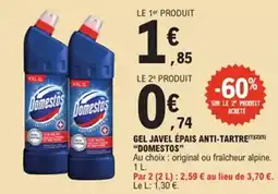 E.Leclerc Gel javel épais anti-tartre domestos offre