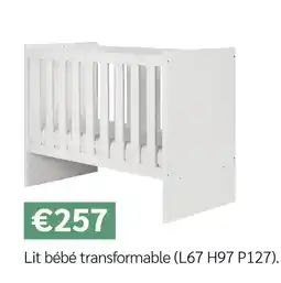 Meubles Crack Lit bébé transformable offre