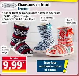 Norma ELLENOR Chaussons en tricot femme offre