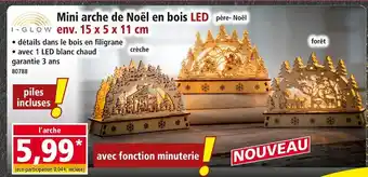 Norma I-GLOW Mini arche de Noël en bois LED offre