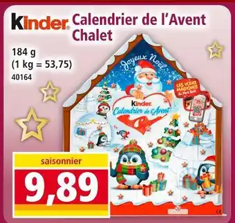 Norma Kinder Calendrier de l'Avent Chalet offre