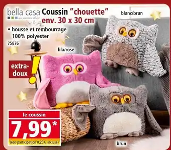 Norma BELLA CASA Coussin chouette env. 30 x 30 cm offre
