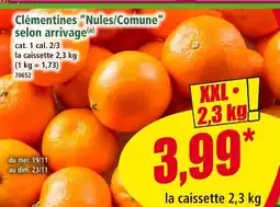 Norma Clémentines Nules/Comune offre