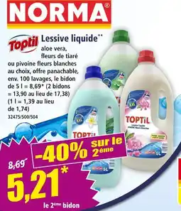 Norma TOPTIL Lessive liquide offre