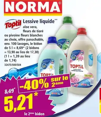 Norma TOPTIL Lessive liquide offre