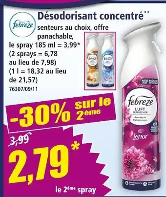Norma FEBRESE Désodorisant concentré senteurs au choix offre