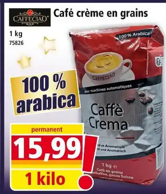 Norma Café crème en grains offre