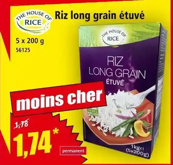 Norma THE HOUCE OF RICE Riz long grain étuvé offre
