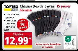 Norma TOPTEX PRO Chaussettes de travail, 15 paires homme offre