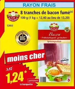 Norma Gut Bartenhof 8 tranches de bacon fumé offre