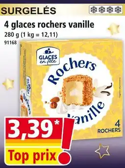 Norma GLACES EN FÊTE 4 glaces rochers vanille offre