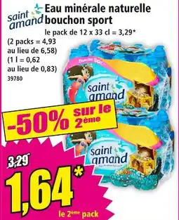 Norma SAINT AMAND Eau minérale naturelle bouchon sport offre