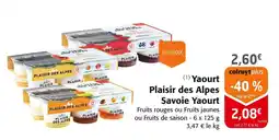 Colruyt PLAISIR DES ALPES Savoie Yaourt Fruits rouges offre