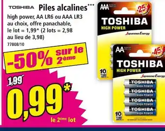 Norma TOSHIBA Piles alcalines offre