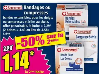 Norma Sensomed Bandages ou compresses offre