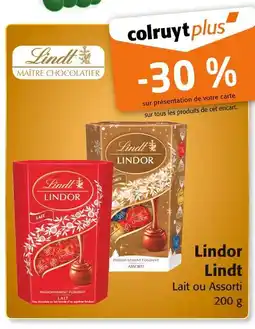 Colruyt Lindt Lindor Lait offre
