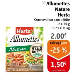 Colruyt HERTA Allumettes Nature offre