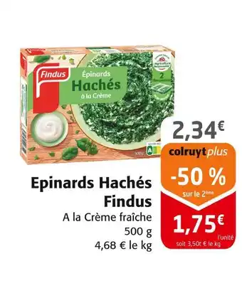 Colruyt Findus Epinards Hachés offre