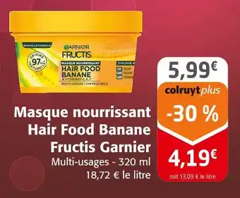 Colruyt Garnier Fructis Masque nourrissant Hair Food Banane offre