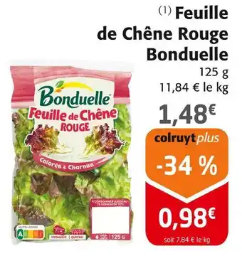Colruyt BONDUELLE Feuille de Chêne Rouge offre