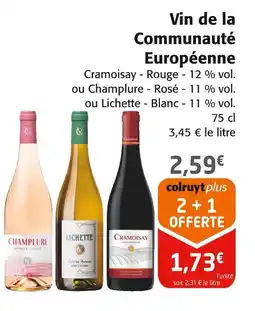Colruyt Cramoisay Vin de la Communauté Européenne offre
