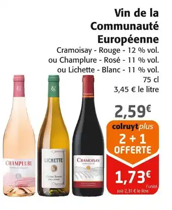 Colruyt Cramoisay Vin de la Communauté Européenne offre